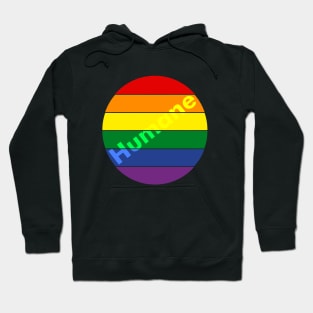 Rainbow Pride Flag Circle Lgbtq Humane colorful Hoodie